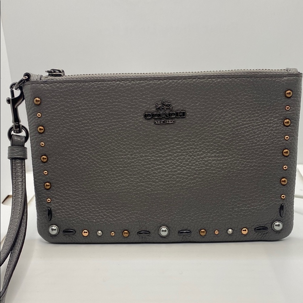 Coach Gray Studded Women's Bag